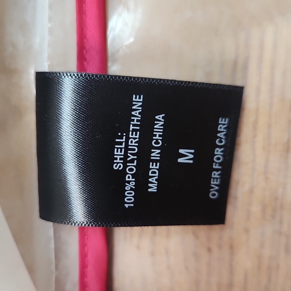 Forever Audrey Clear Rain Coat With Red Trim NWT Multiple Sizes - Picture 4 of 5
